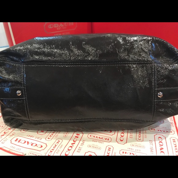 SOLD Coach Madison Graphite Gray Patent Leather - Picture 7 of 8